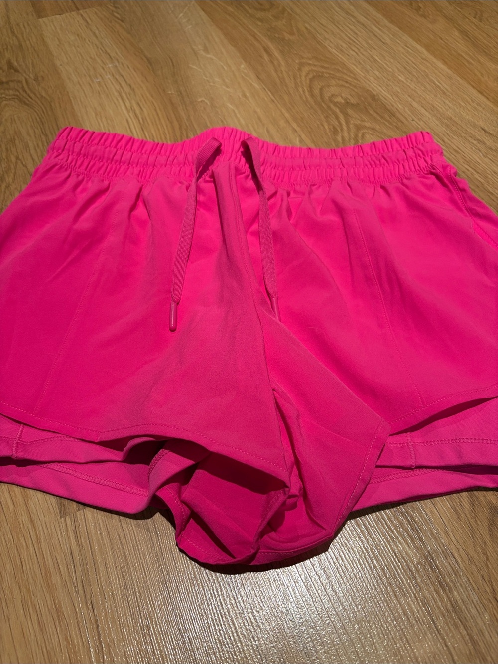 Women’s Bright Pink Athletic Shorts with Adjustable Drawstring